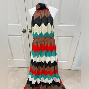 Ark n Co, chevron print maxi dress, size L